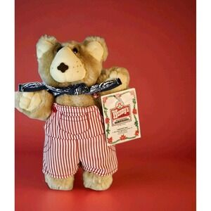 Vintage 1986 Dudley Furskins Plush Stuffed Toy Bear Small 7" Wendy's